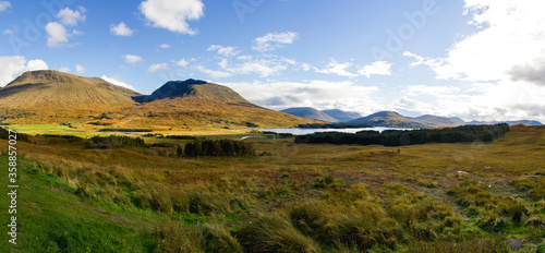 The rugged landscape around Achallader in the Scottish Highlands