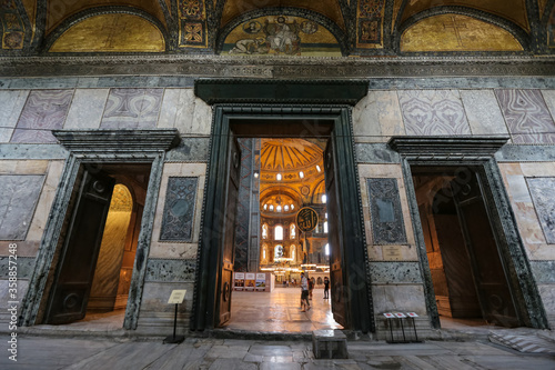 Hagia Sophia Museum in Istanbul, Turkey Fototapet
