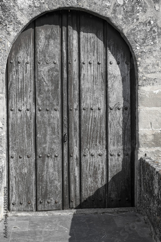 old wooden door