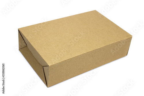 Cardboard box isolated on white © Michael