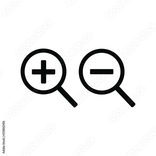 Magnifiger line icon. Web sing for design. Vector symbol in trendy flat style on white background.  Illustration zoom pictogram, in mobile apps.