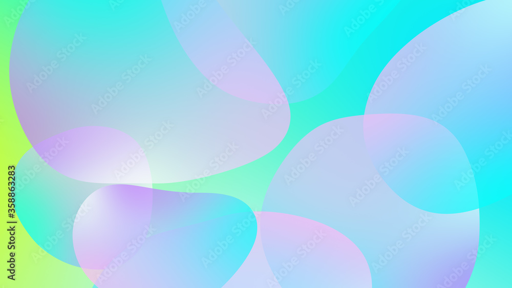 Abstract gradient geometric background. Fluid shapes and colorful graphic design.