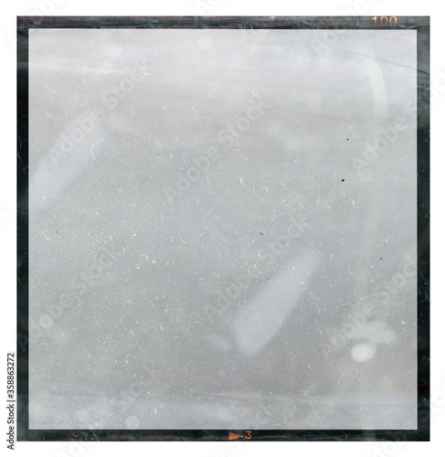 Fotografija 120mm middle or medium format analog film frame or strip on white background, re