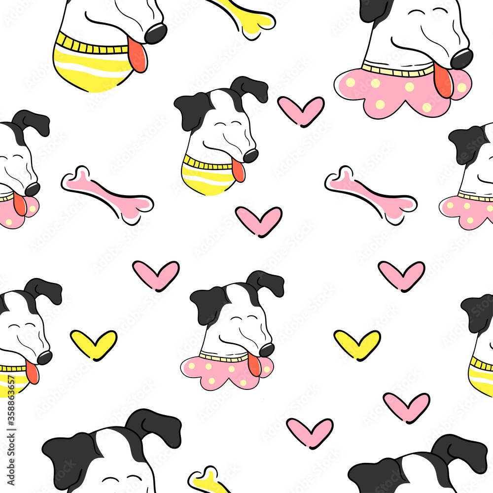 
Cute pattern dog cute vector design