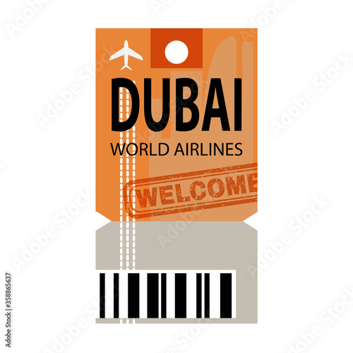 Baggage tag vector icon.Cartoon vector icon isolated on white background baggage tag.