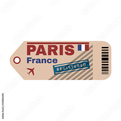 Baggage tag vector icon.Cartoon vector icon isolated on white background baggage tag.