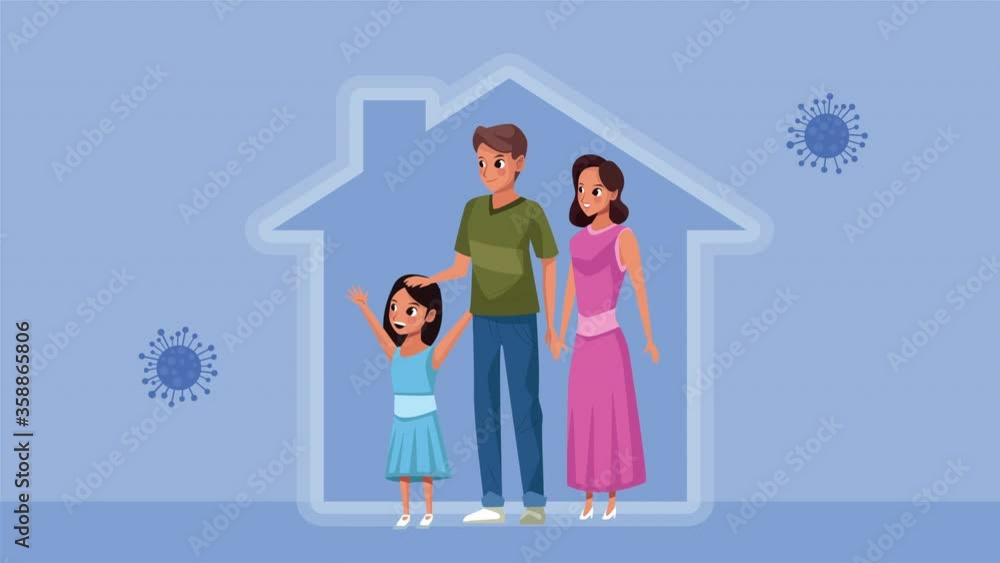 parents couple and daughter characters stay at home campaign parents couple and daughter characters stay at home campaign