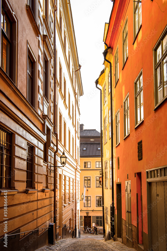 Architecture of the Old Town (Gamla Stan) of Stockholm, Sweden