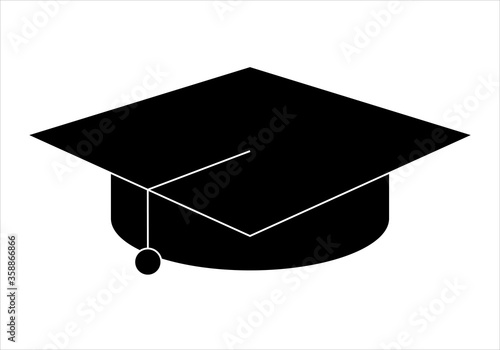 Icono de un gorro para la graduación.