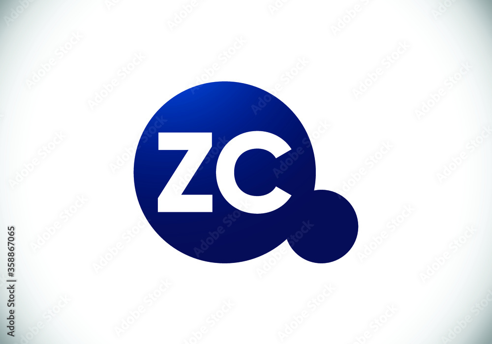 Initial Monogram Letter Z C Logo Design Vector Template. Z C Letter Logo Design Initial Monogram Letter Z C Logo Design Vector Template. Z C Letter Logo Design