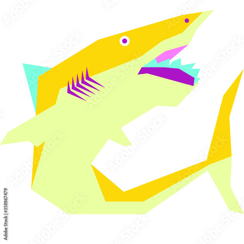 Wallpaper Mural bird, paleoart, paleotology, fossil, extinct, minimalism, minimalist, graphic, geometric, stylized, color, Torontodigital.ca