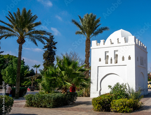 The Mausoleum of Sidi Abdel Rahman at Kutubiyya Mosque or Koutoubia Mosque built in 1147 in Marrakesh, Morocco photo