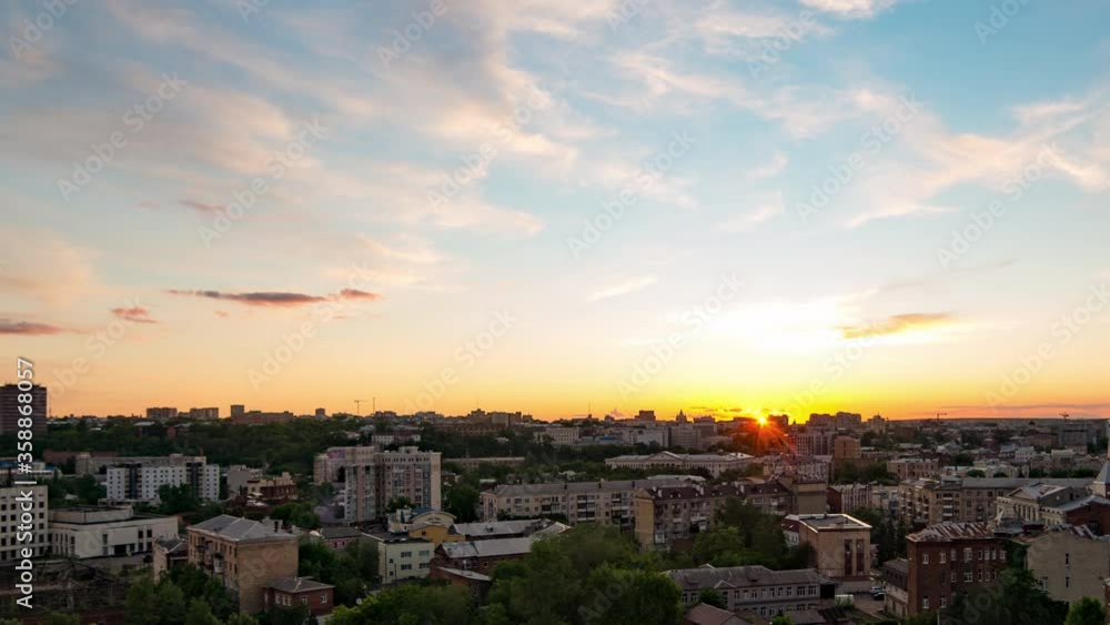 Time Lapse of the sun over buildings of Kharkiv city, UHD 4K video Time Lapse of the sun over buildings of Kharkiv city, UHD 4K video