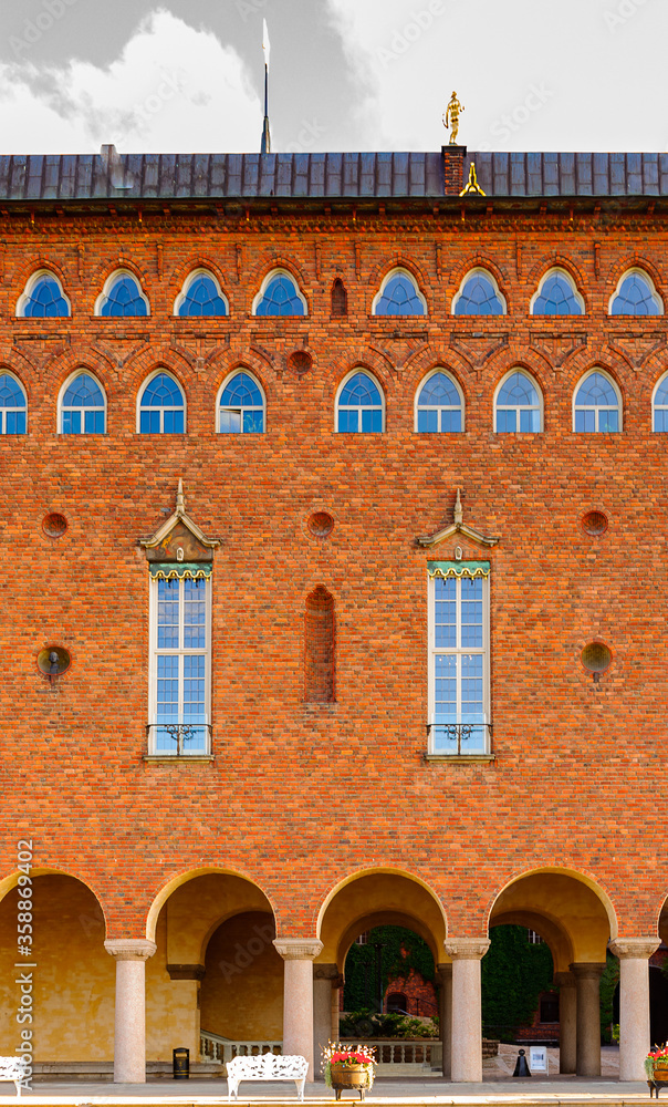 Part of the Stockholm City Hall, Swedrn