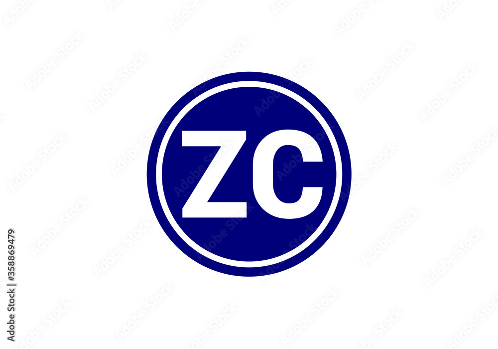 Initial Monogram Letter Z C Logo Design Vector Template. Z C Letter Logo Design Initial Monogram Letter Z C Logo Design Vector Template. Z C Letter Logo Design