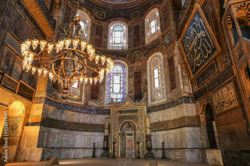 Fotografia Hagia Sophia Museum in Istanbul, Turkey