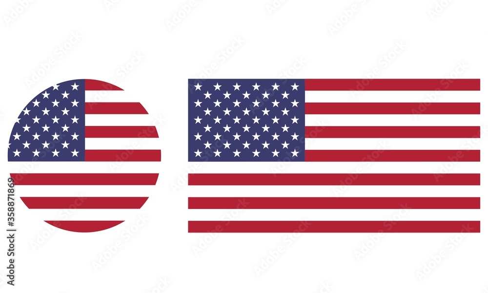 Naklejka premium vector image of american flag