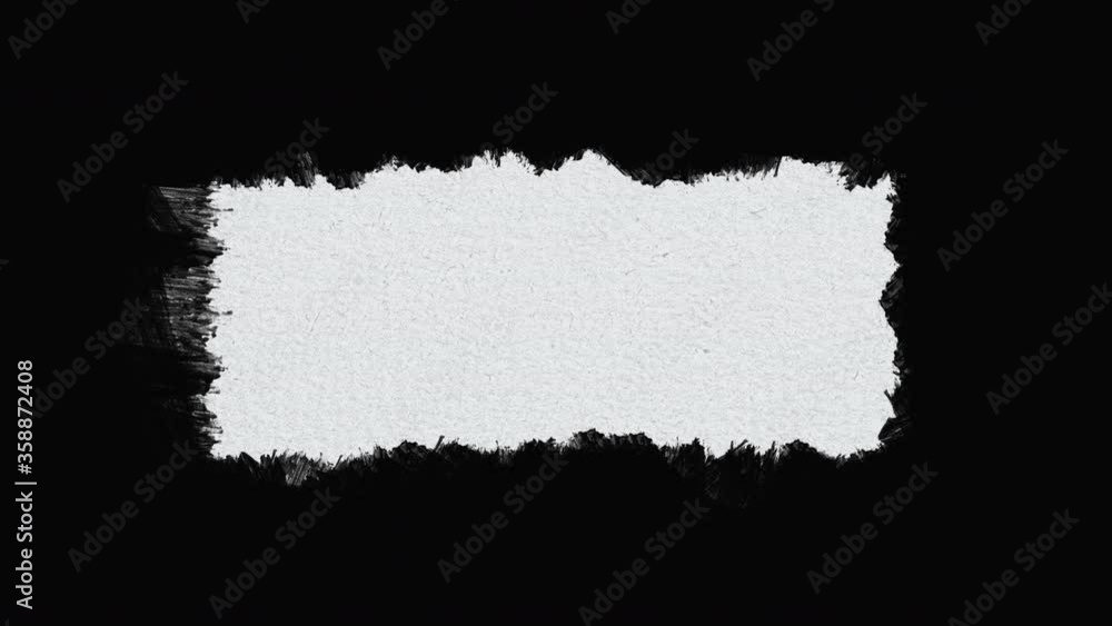 Black painted frame animation, hand painted on a paper canvas Black painted frame animation, hand painted on a paper canvas