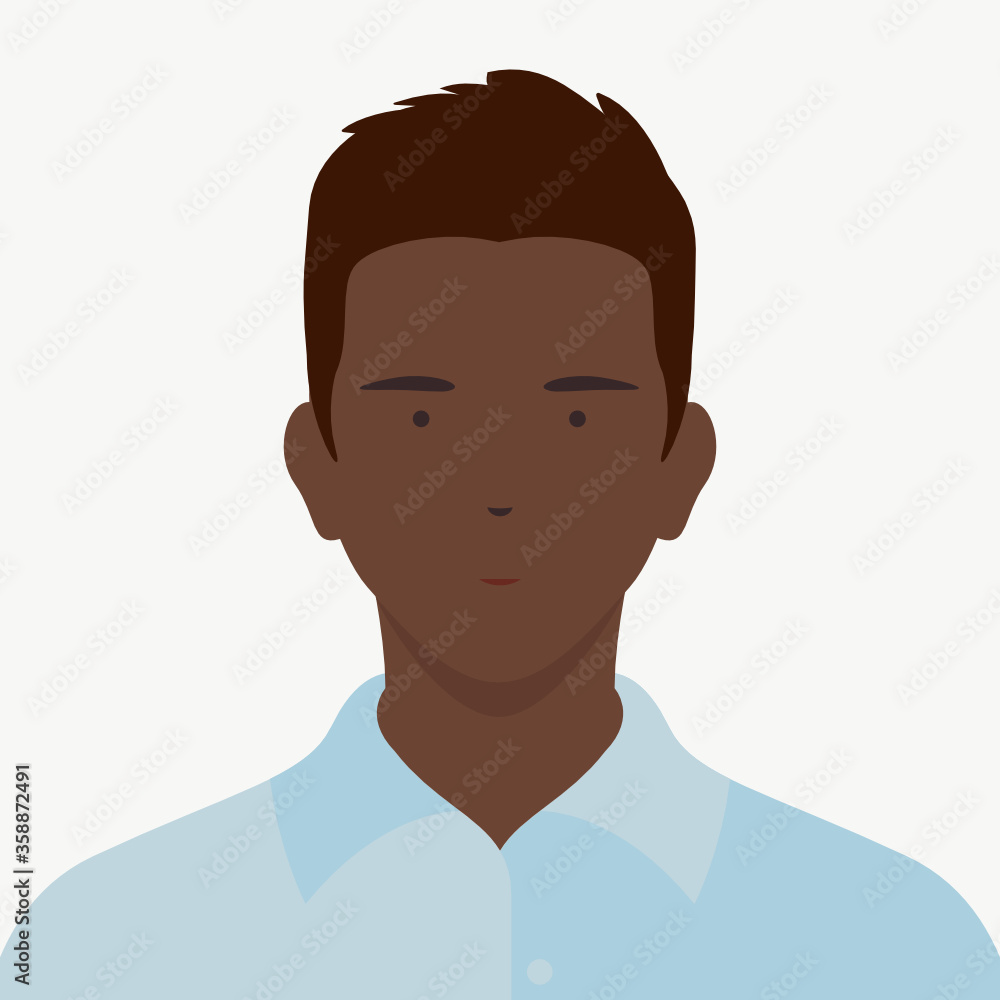 Black, Handsome Boy, Man, Guy, Person of Color Vector Illustration Background Black, Handsome Boy, Man, Guy, Person of Color Vector Illustration Background