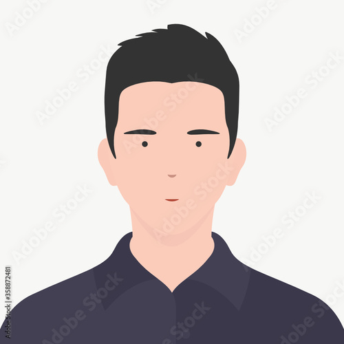 Asian Guy, Handsome Boy, Man, Guy, Person of Color Vector Illustration Background