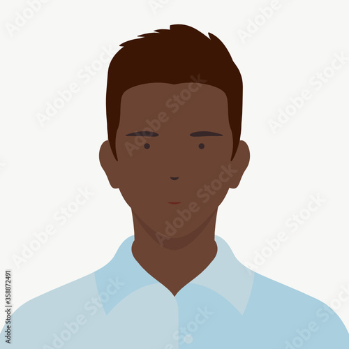 Black, Handsome Boy, Man, Guy, Person of Color Vector Illustration Background