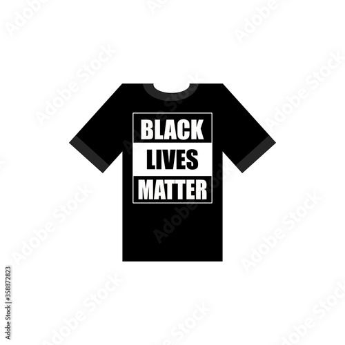A black soccer kit t-shirt supporting Black Lives Matter movement. - Vector