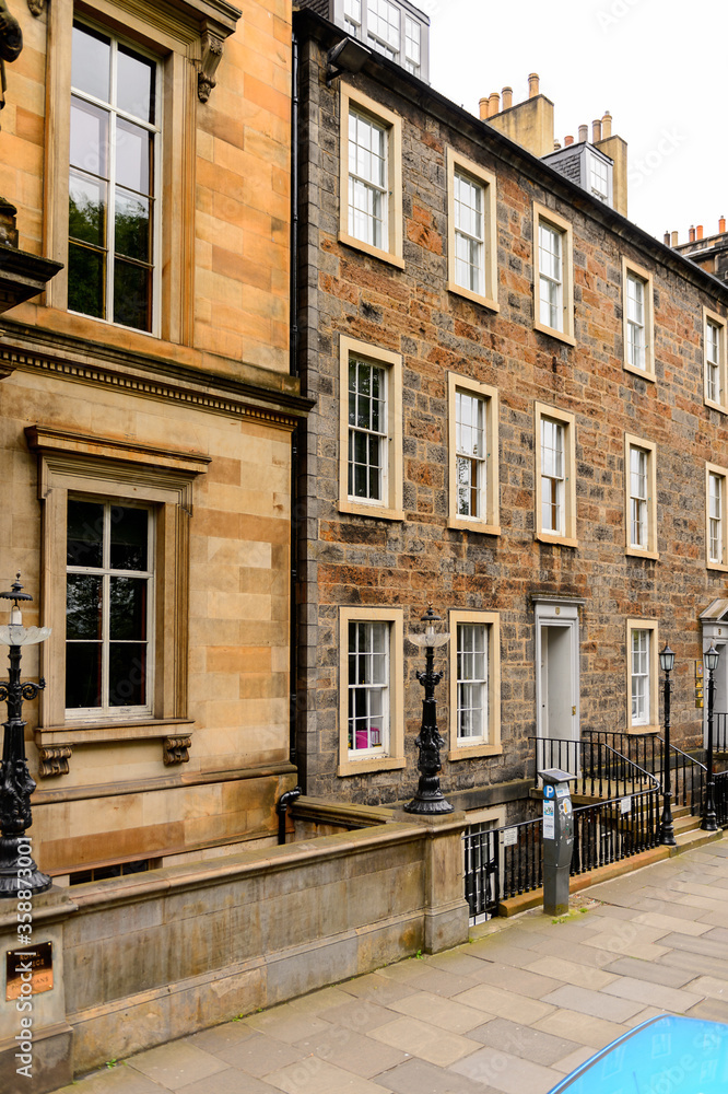 Architecture of Edinburgh, Scotland. Old Town and New Town are a UNESCO World Heritage Site