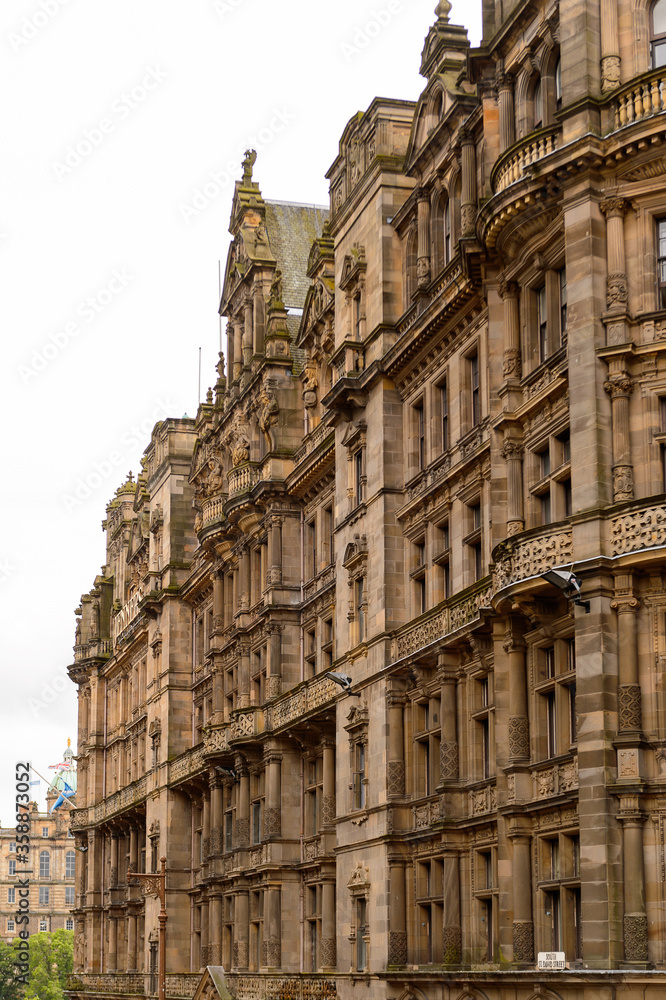 Achitecture of Edinburgh, Scotland. Old Town and New Town are a UNESCO World Heritage Site