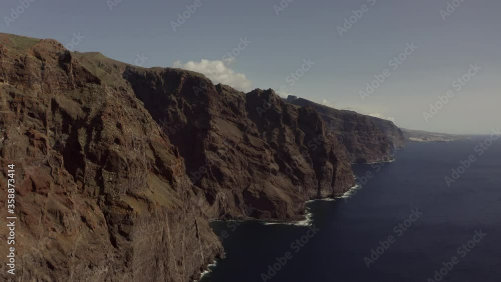 Black majestic cliffs in the south of Tererif Island, Spain Black majestic cliffs in the south of Tererif Island, Spain
