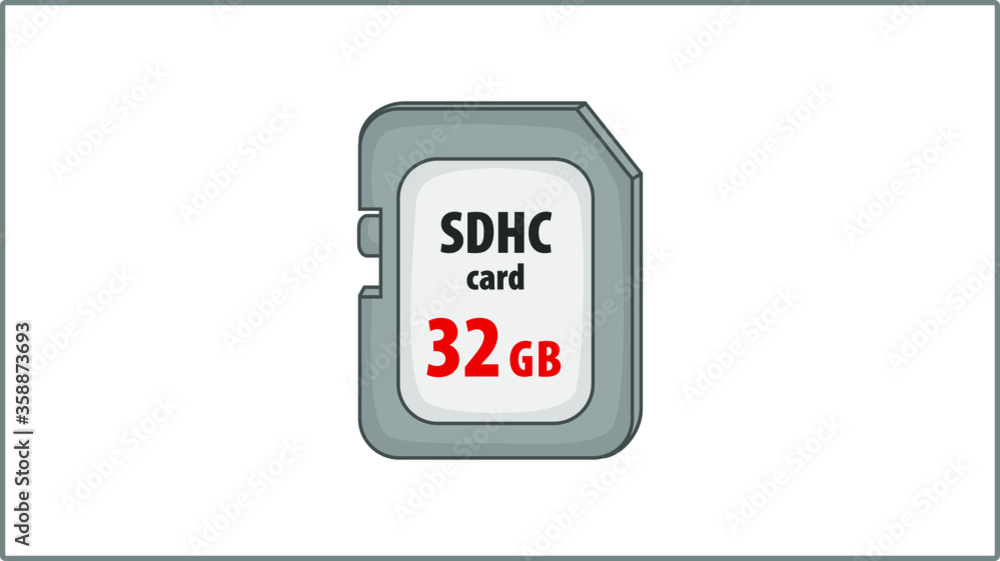 Vector Flat Memory Card Icon. Micro Memory Card Illustration. Drawing.
Vector Flat Memory Card Icon. Micro Memory Card Illustration. Drawing.