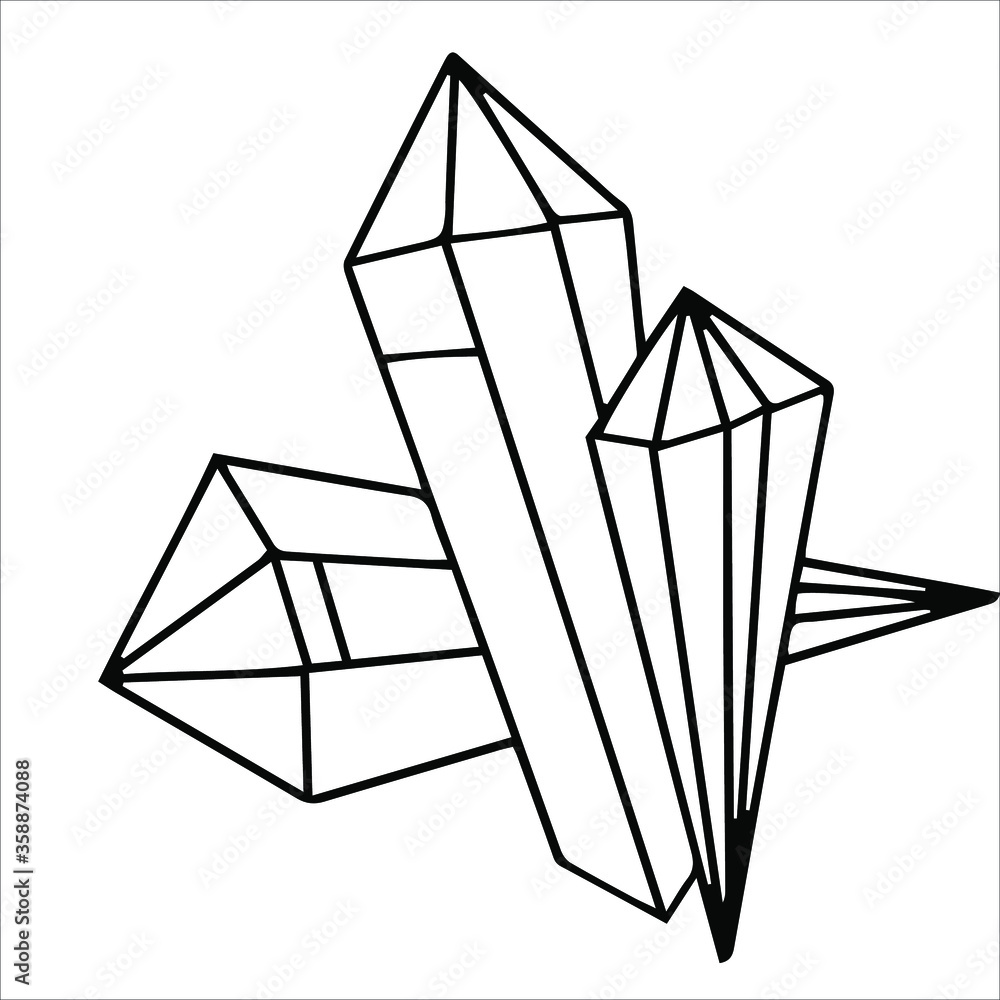 set of magic items magic crystals vector illustration isolated on white background set of magic items magic crystals vector illustration isolated on white background