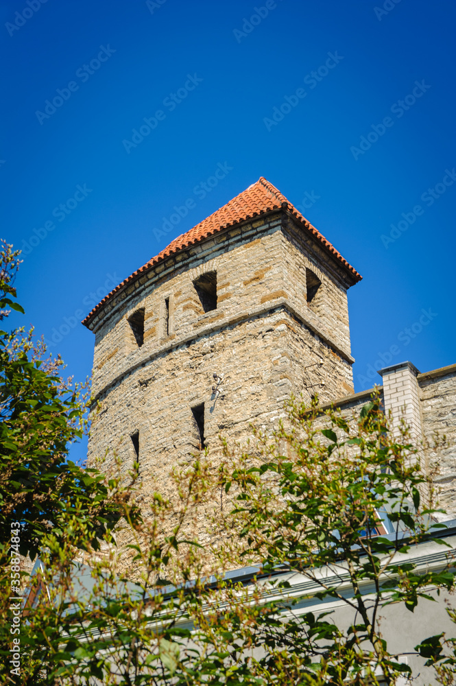 Obraz premium It's Tower of the City defensive wall, Old Town of Tallinn, Esto