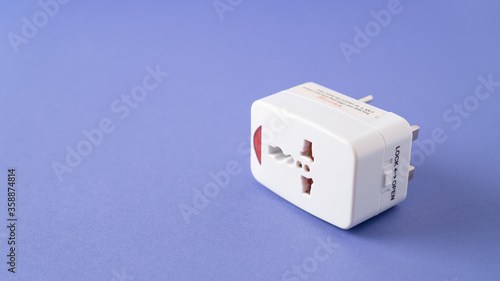Universal international worldwide travel AC power plug adapter AU UK US EU. Universal multi socket. Double USB Port.
