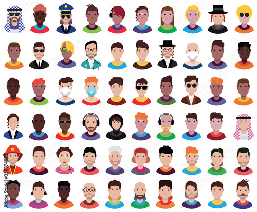 High quality avatar, people vector icons © The Mumus