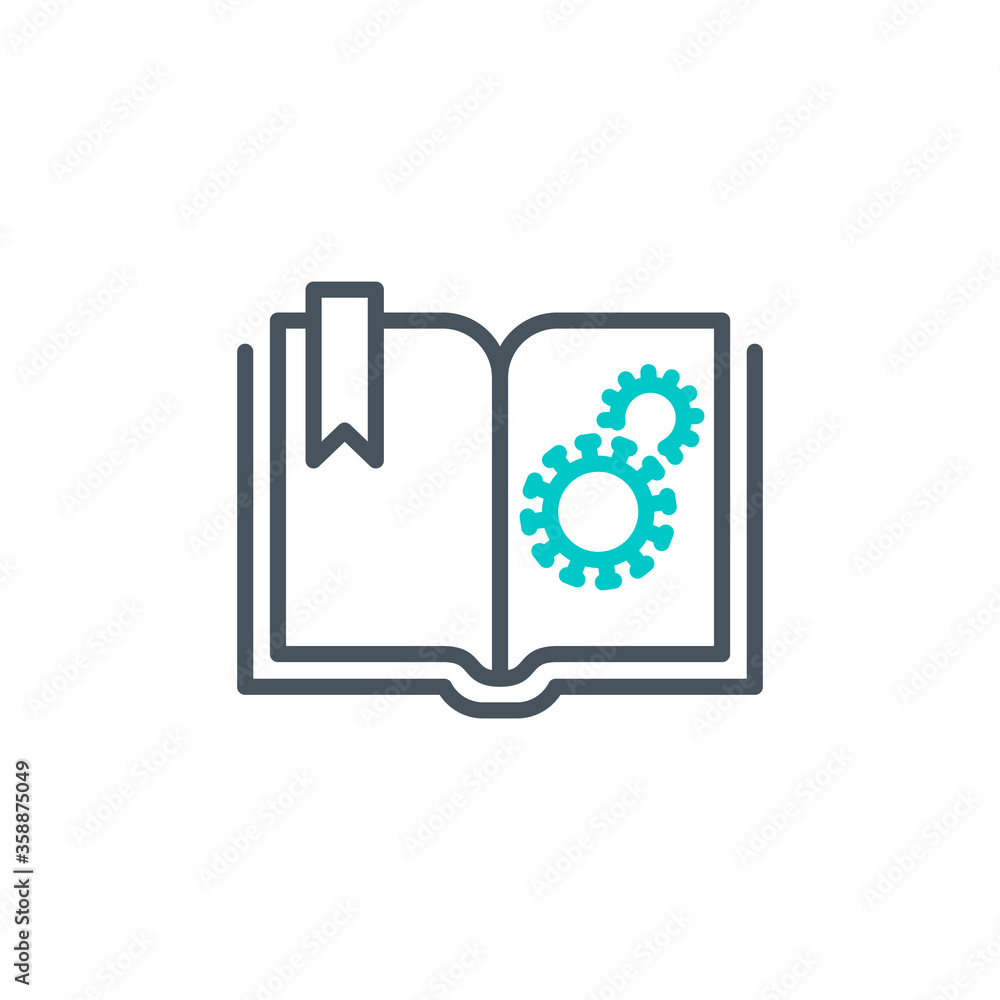 treatment guide Coronavirus infection single line icon isolated on white background. Perfect outline symbol guidance Covid 19 pandemic banner. Quality design element manual guide with editable Stroke treatment guide Coronavirus infection single line icon isolated on white background. Perfect outline symbol guidance Covid 19 pandemic banner. Quality design element manual guide with editable Stroke