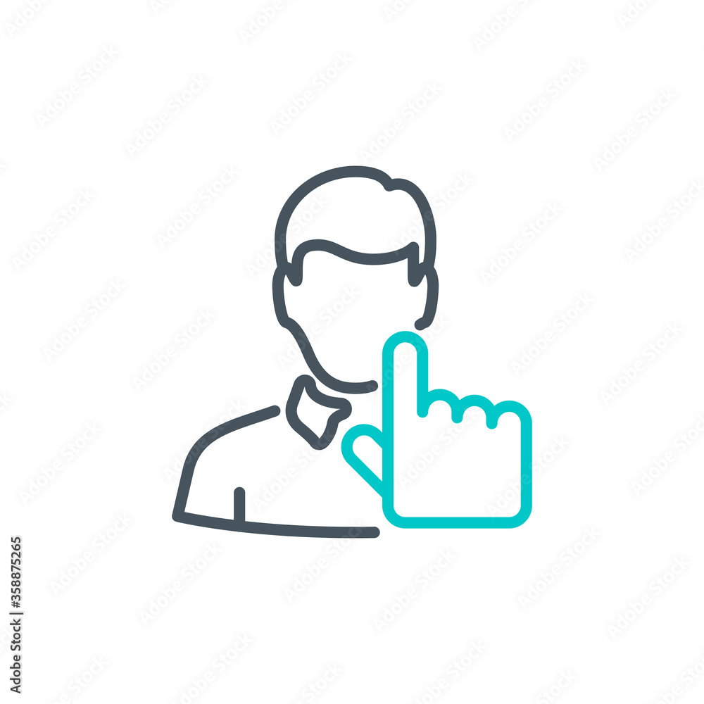 do not touch the face single line icon isolated on white. Perfect outline symbol Prevention Coronavirus Covid 19 pandemic banner. Quality design warning element with editable Stroke do not touch the face single line icon isolated on white. Perfect outline symbol Prevention Coronavirus Covid 19 pandemic banner. Quality design warning element with editable Stroke