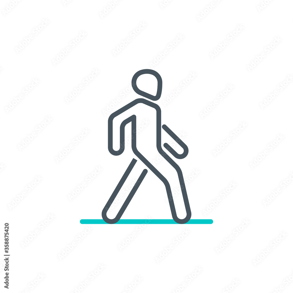 keep your distance single line icon isolated on white. Perfect outline symbol Prevention Coronavirus Covid pandemic quarantine banner. design warning element don't walk, stay home with editable Stroke keep your distance single line icon isolated on white. Perfect outline symbol Prevention Coronavirus Covid pandemic quarantine banner. design warning element don't walk, stay home with editable Stroke