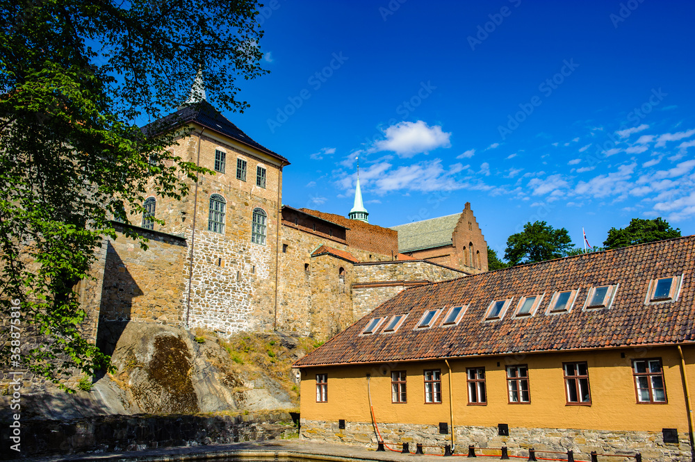 It's Akershus Fortress, a medieval castle that was used as a prison, Oslo, Norway.