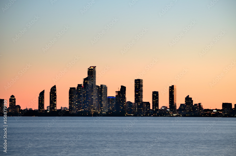 sun down over west Toronto sun down over west Toronto