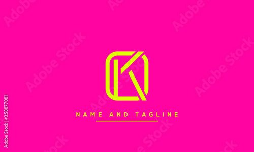 KO ,OK ,K ,O Letter Logo Design with Creative Modern Trendy Typography