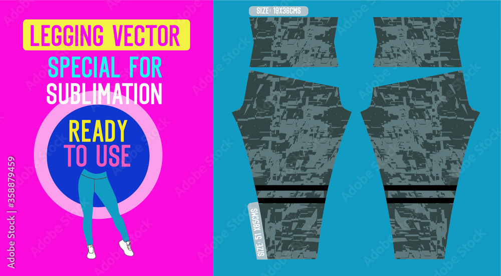 Obraz premium leggings pants fashion vector ready to use,sport fitness pants for woman