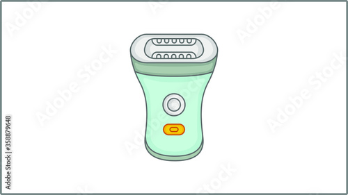 Vector Flat Epilator icon. Depilation Illustration. Epilation Drawing.	
