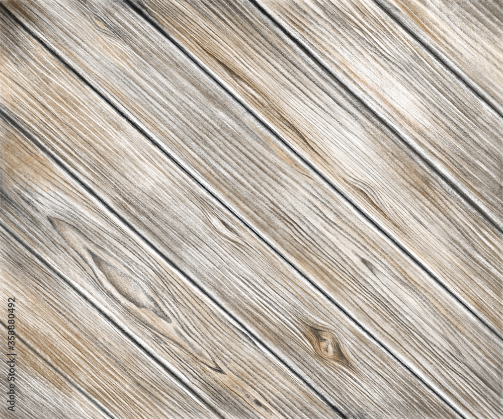 Fototapeta premium Colored pencils brown wooden texture background. Rustic design