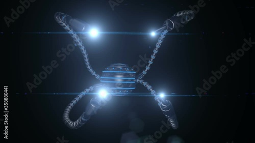 Wallpaper Mural Futuristic robot dron with tentacles. Future concept. Torontodigital.ca