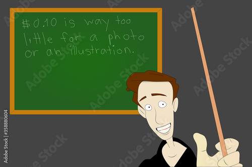 Man shocked by the little pay he is getting for his photos and illustrations