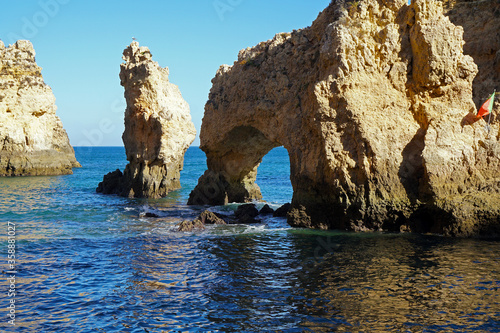Ponta da Piedade, a very picturesque coastal stretch in Lagos in the Algarve 