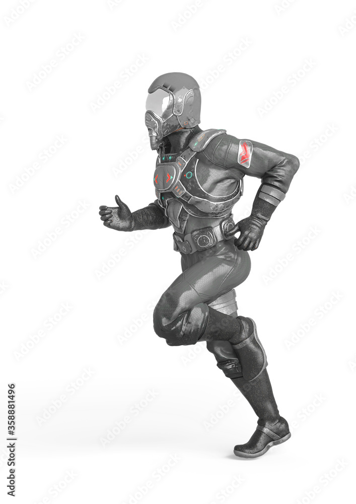 battle pilot is running in white background battle pilot is running in white background