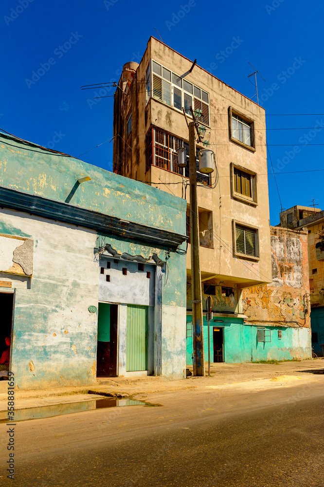 Fototapeta premium Architecture of the Atlantic coast of Havana, the capital of Cuba