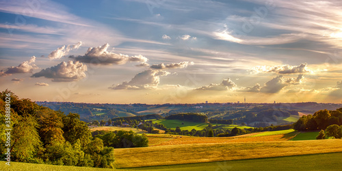 Wallpaper Mural Velbert Langenberg Fields during the golden hour - Rural Landscape in Germany Torontodigital.ca