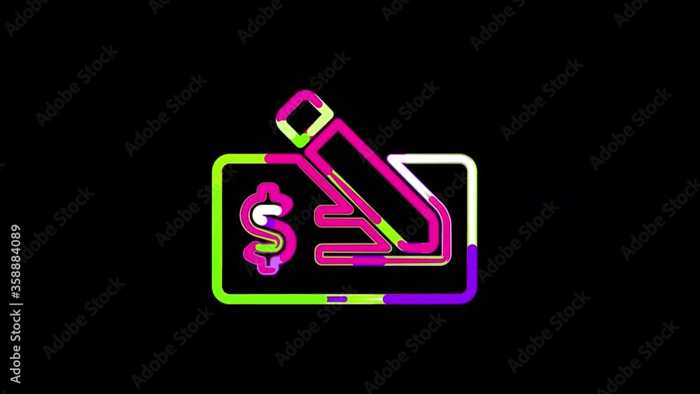 Circles gather in symbol money check usd. After it crumbles in a line and moves to the camera. Alpha channel black Circles gather in symbol money check usd. After it crumbles in a line and moves to the camera. Alpha channel black